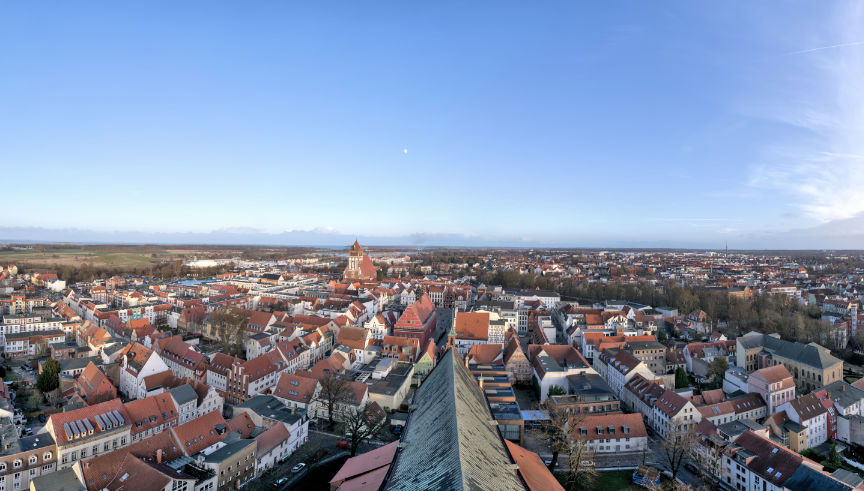 Panoramic view over Greifswald